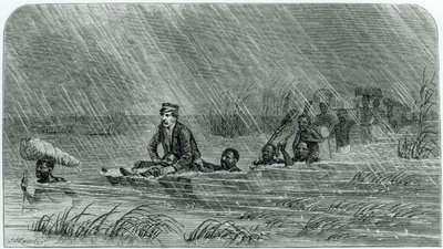 "The Main Stream Chegou à boca de Susi", de "Os últimos diários de David Livingstone na África Central de 1865 à sua morte", publicado em 1874 de Johann Baptist Zweecker